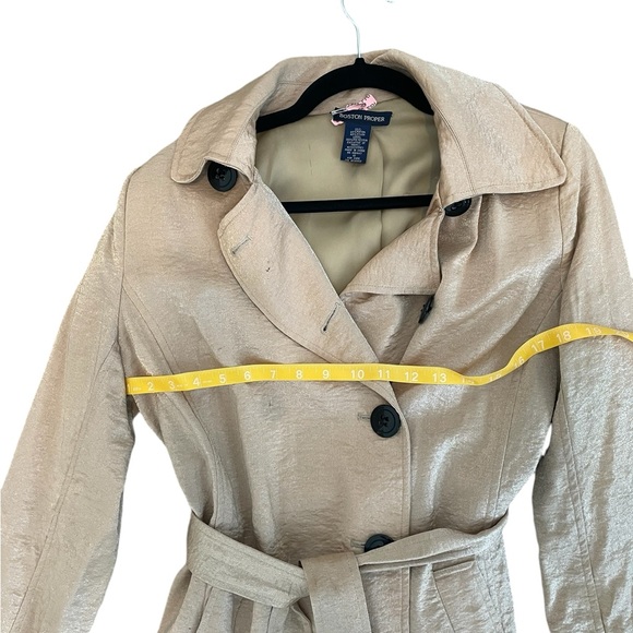 Boston Proper Trench Coat with Sheen, Small - Picture 4 of 7